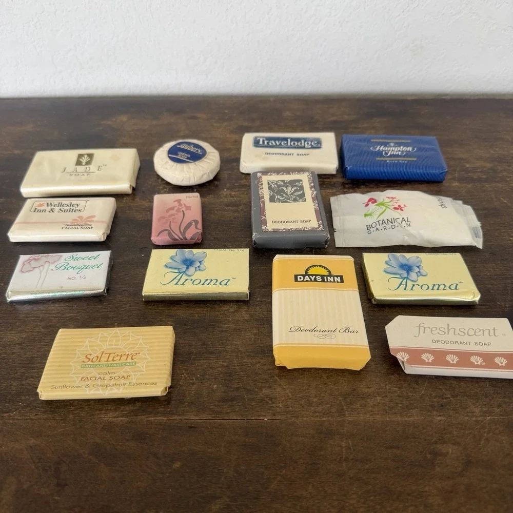 Vintage Lot of 14 Hotel Motel Resort Travel‎ Size Mini Bar Bath Soaps